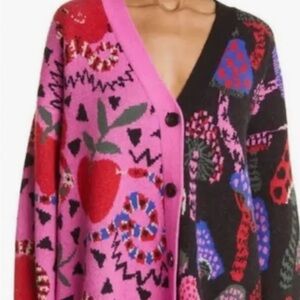 COPY - NWT never worn FARM Rio mixed snake and mushroom print cardigan size MED…